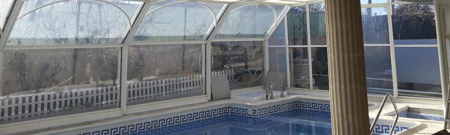 Cerramiento de piscinas - piscina cubierta - Aluminios JP